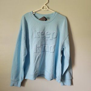 IML Isaac Morris Limited "Keep It Kind" Blue Sweatshirt Women's Small Pullover